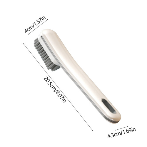 Shoe Brush Hard Bristle Blue White Plastic with Hanging Hole 2