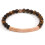 Engraved Natural Stone Bracelet Amethyst Rose Gold 1 7
