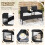 2-seters polyrattan hagebenk med bord, hvit 4