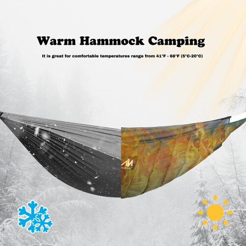 Hammock Quilt Green Winter Warm Under Quilt for Camping 1