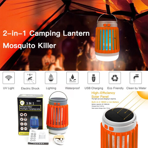 Camping Lantern with Bug Zapper and Solar Mosquito Killer 2