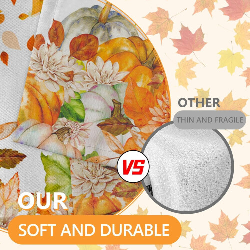 Orange Fall Leaves Kitchen Curtains Valance and Tier Set 36 2