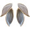 Korean Metal Leaf Stud Earrings for Women Grey 6