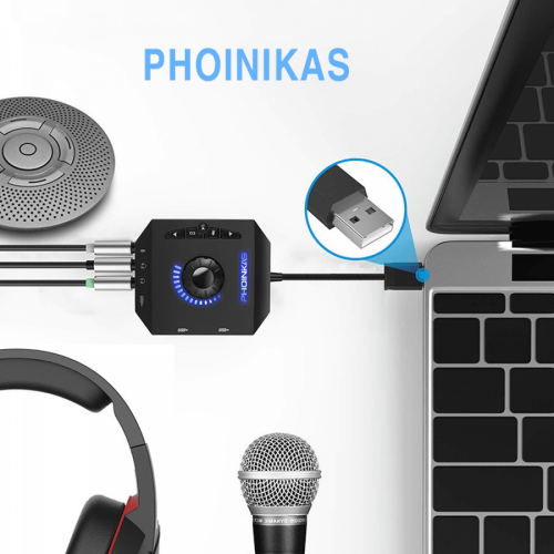 PHOINIKAS T10 External Stereo Sound Card 1