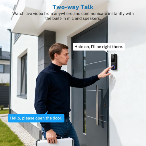 Wireless Doorbell Camera 1080P HD with Motion Detection 2