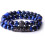 Bracciale GXCZ per uomo e donna con pietra blu lucida 2
