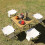 JINGT Portable Folding Stool White Extra Large 3