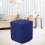 Polyester ottoman cover square footstool 1 piece 4