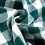 WOSIBO Buffalo Check Cotton Valances Green White 2-Pack 2