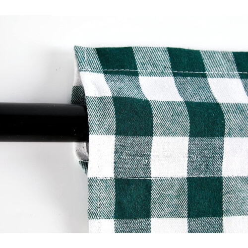 WOSIBO Buffalo Check Cotton Valances Green White 2-Pack 2