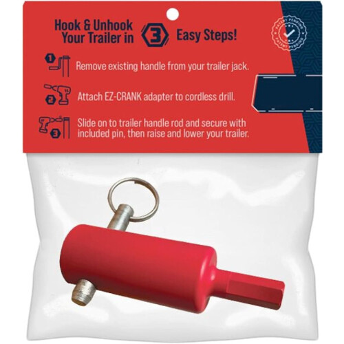 EZ-Crank Trailer Jack Drill Adapter Heavy Duty 1 inch Stud 1