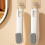 Shoe Brush Hard Bristle Blue White Plastic with Hanging Hole 6