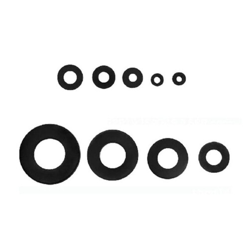 Nylon Flat Washers Assorted Sizes 500 pcs Black 1