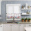 4th of July Kitchen Curtains Set with Valances Blue Red 6