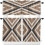 Boho Kitchen Curtains Set Brown Black Geometric Wooden Tier 2