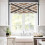 Boho Kitchen Curtains Set Brown Black Geometric Wooden Tier 3