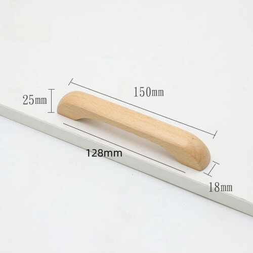 Wooden Cabinet Handles Beech 6 pcs 96 mm 1