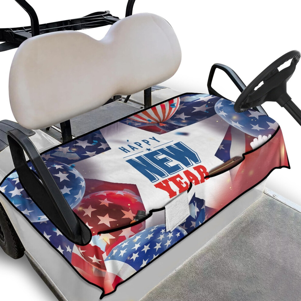 American Flag Golf Cart Seat Cover 2-Seater With 4 Pockets 9027700358744