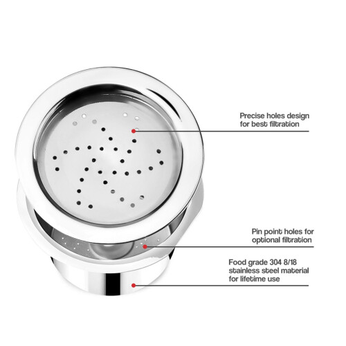 Reusable Stainless Steel Coffee Filter Holder Set with 1