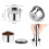Reusable Stainless Steel Coffee Filter Holder Set with 3