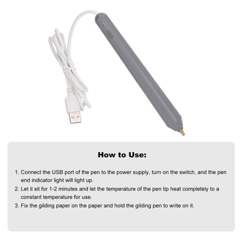 Foil Embossing Pen ABS USB Powered Portable Hot Foil Pen 1