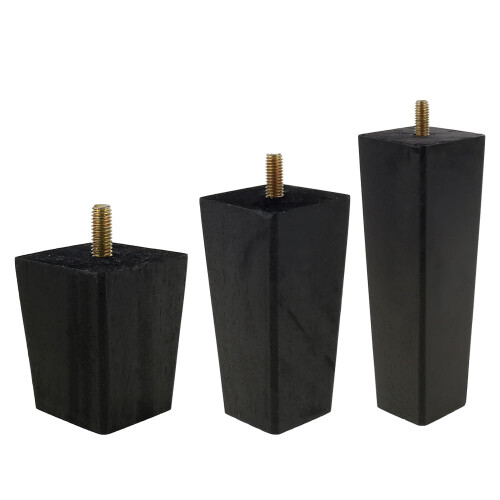Wooden Sofa Legs Black 15cm 4 Pieces 2
