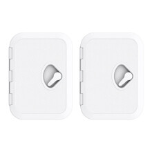 2Pcs 270 x 375mm Plastic Anti Aging Ultraviolet White Deck Marine Hatch Deck Access Hatch Boat Hatches Inspection Cover