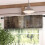 Kitchen Curtains Set Brown Grey Abstract 3pcs 6