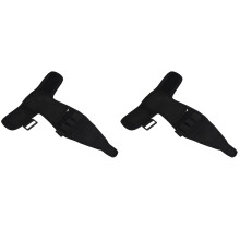 2X Apoyo Guantes de Dedo Entrenamiento de Mano Hemiplejia de Golpe de Puño Anciano [Mano Sola] - Negro