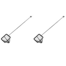 2X Aquarium Fisch Netz mit Ausziehbarem Rostfreier Stahl Lang Griff, Feinmaschiges Fisch Netz für Fisch Aquarium
