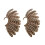 2Pcs Unisex  Feather Ear Cuff Non Piercing Gold Clip  Earrings 1