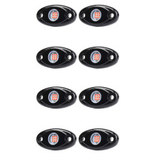 8 Pods LED Rock Lights Kit Waterproof Underglow LED Neon Trail Rig Lights for Truck ATV Raptor Offroad Boat-Red