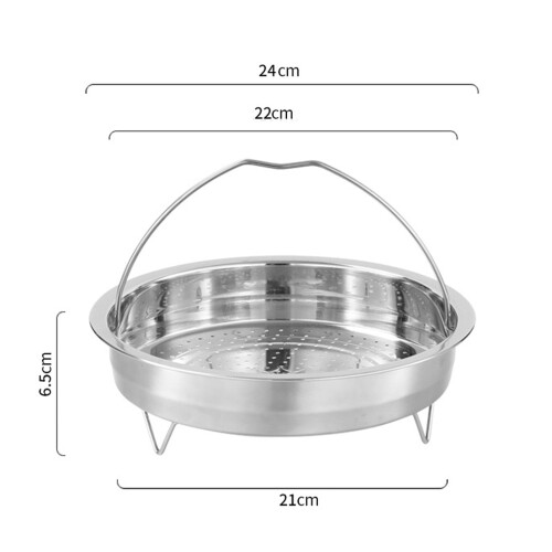 Stainless Steel Steamer Basket with Handle 24 cm 2