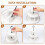 Alzata per cupcake in legno stile rustico a 3 livelli 5