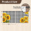 Sunflower Black and White Checkered Kitchen Curtains 26x24 2