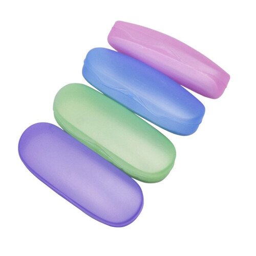 Plastic Transparent Glasses Case 5 Pcs 1