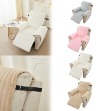 Rabbit Plush Recliner Sofa Cushion Grey Thickened Anti-Slip