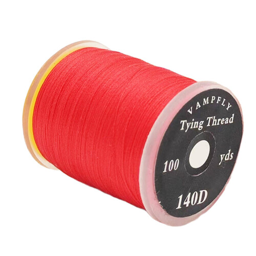 Fly Tying Thread 140D Red Smooth Braided Multifilament 2