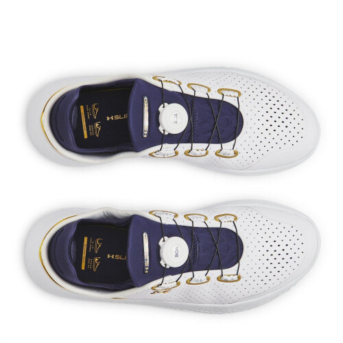 Under Armour (8.5 UK, White/Gold) Under Armour Mens SlipSpeed Trainers 1