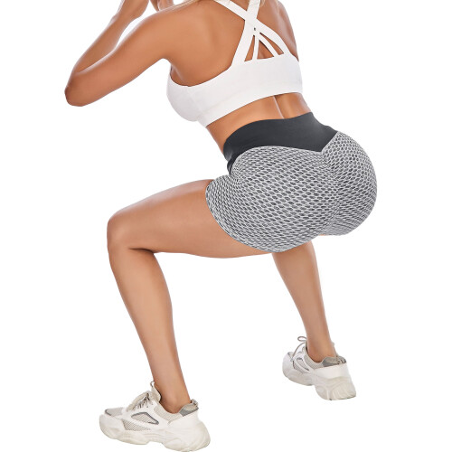 Højtaljede yogashorts til kvinder med baldeløft og 2