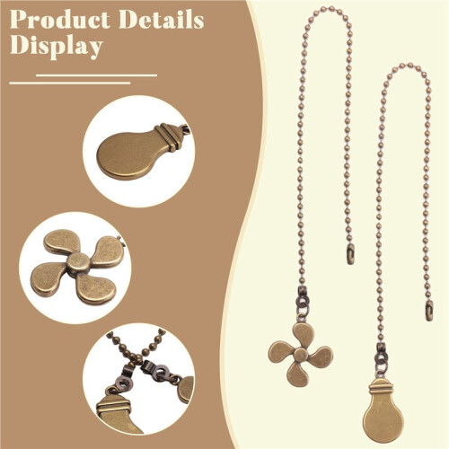 8x Plafondventilator Pull Chain Fan Extension Chain Fan Chain Pulls Decoratieve 12 Inch Plafondventilator Chain