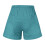 Women's Linen Bermuda Shorts Elastic Waist Drawstring Blue 7