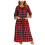 Women's Plaid Robe with Zipper Front and Pockets S-2XL 4