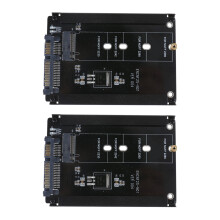 2X Black Case CY B+M Socket 2 M.2 NGFF () SSD to 2.5 Adapter for 2230/2242/2260/2280mm M2 SSD