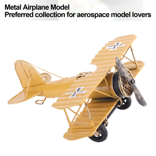 Retro Airplane Model Vintage Biplane Decor 1 Piece 2