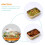 Raindrops Aluminum Foil Food Containers with Lids 6 Pack 8