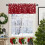Snowflake Red Curtain Valance 42x12in Winter Window 3