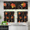 Maple Leaves Red Small Kitchen Curtains Rod Pocket 3-Piece 6