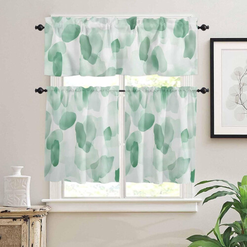 Purple Ombre Kitchen Curtains and Valances Set 3-Piece 1