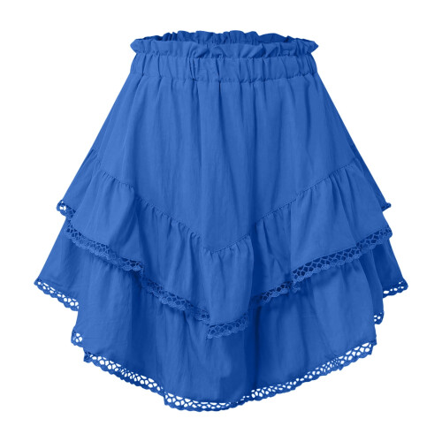 Women's Flowy Boho Skorts High Waist Ruffle Tiered 2